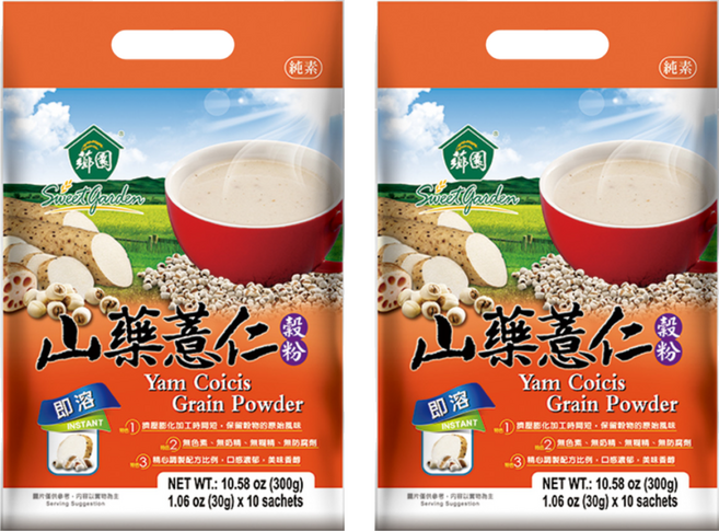 薌園 山藥薏仁穀粉, 300g, 2袋