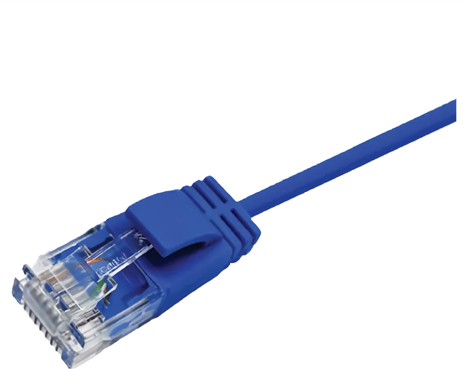 POLYWELL 寶利威爾 CAT6 極細高速網路線 RJ45 福祿克認證 PW15-W58-R070, 藍色, 7m, 1條