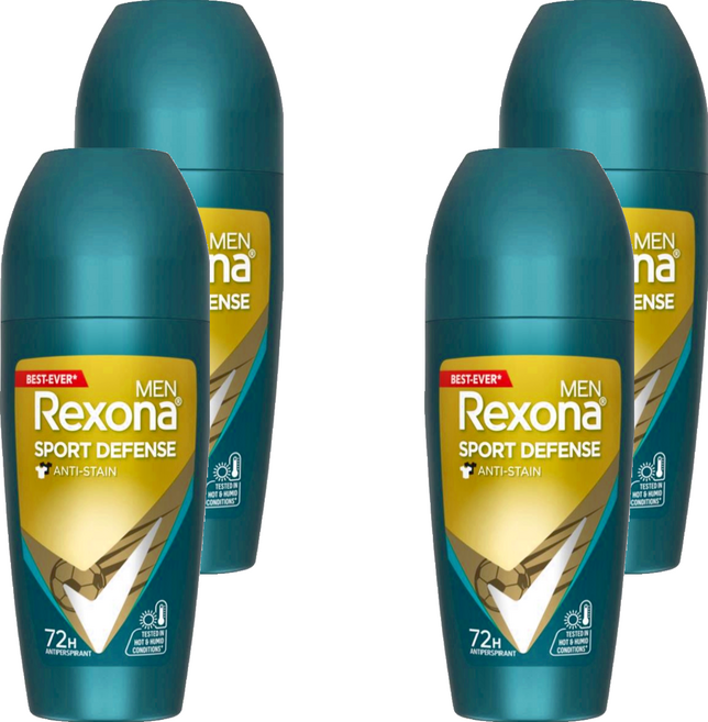 Rexona 蕊娜 男士制汗爽身香體露 運動乾爽, 4瓶, 45ml