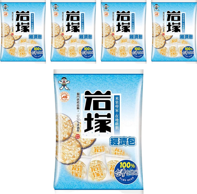 旺旺 岩塚仙貝經濟包, 350g, 5袋