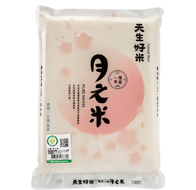 天生好米 履歷一等月之米, 2.2kg, 1袋, CNS一等