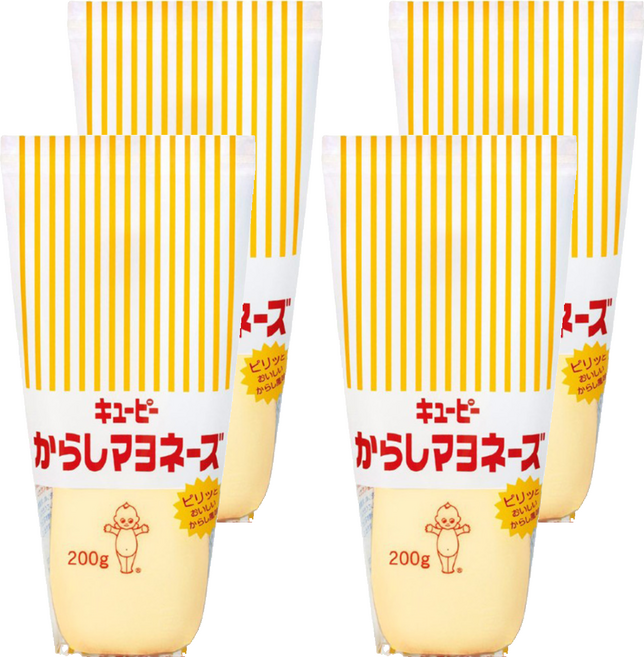 kewpie 黃芥末美乃滋, 200g, 4條