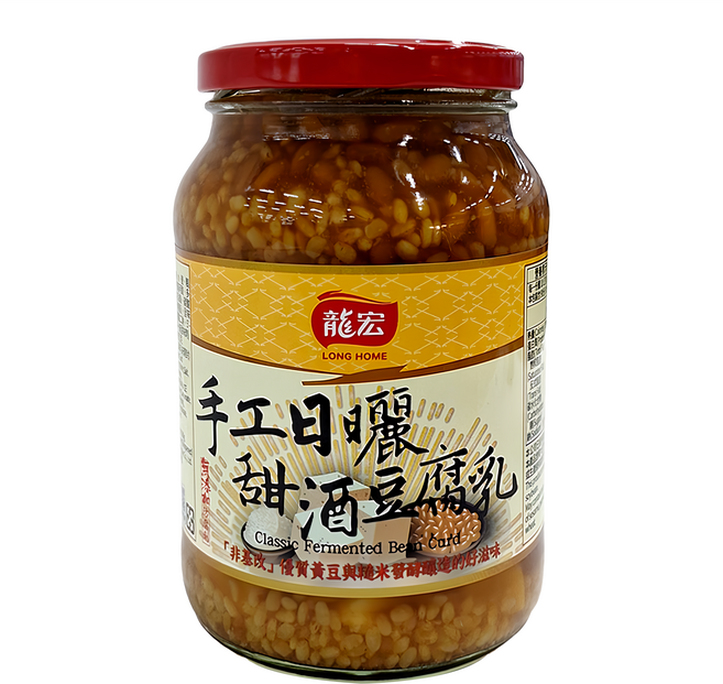 龍宏 手工日曬甜酒豆腐乳, 900g, 1罐