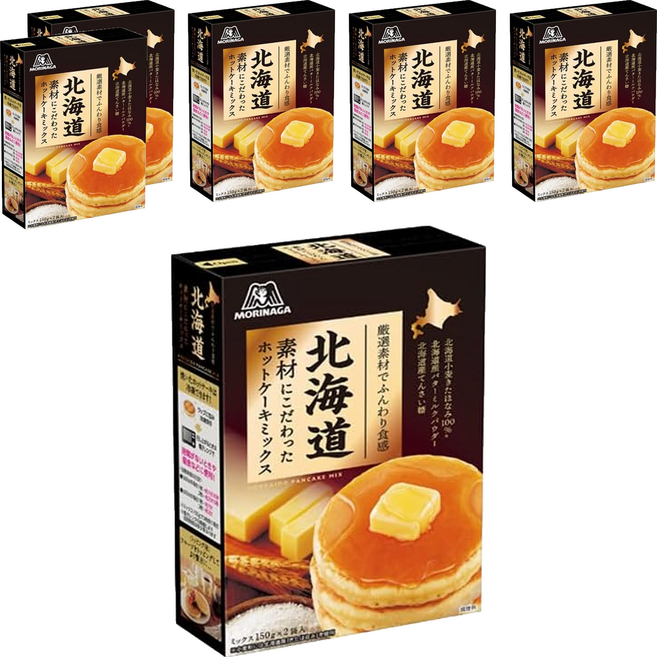 MORINAGA 森永 北海道素材鬆餅粉 日本原裝進口 鬆軟綿密 加倍濃厚的細緻口感, 300g, 6盒