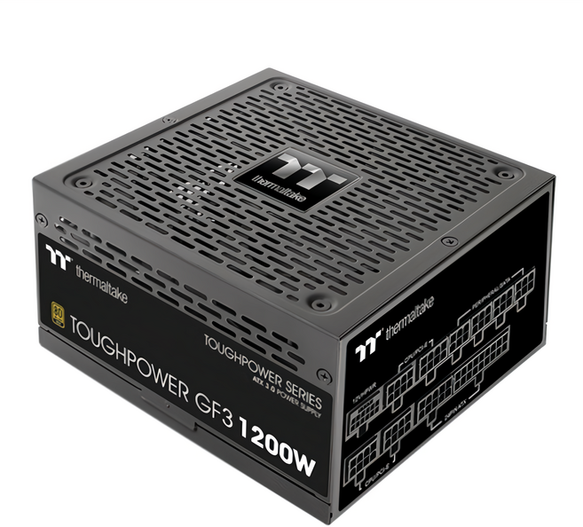 thermaltake 曜越 Toughpower GF3 1200W金牌全模全日雙八電源供應器 150 x 86 x 160mm 不發光 黑色 1.97kg 適溫0~70度, PS-TPD-1200FNFAGT-4, 1個