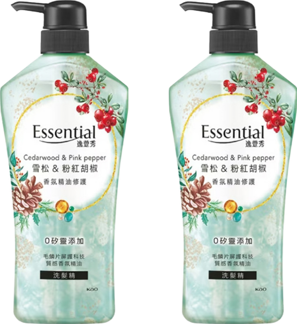 Essential 逸萱秀 雪松+粉紅胡椒洗髮精 香氛精油修護, 700ml, 2瓶