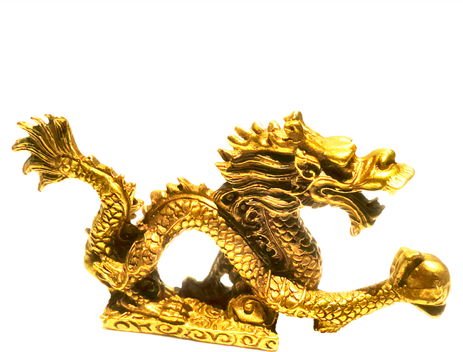 開運陶源 銅龍 精緻實心銅雕 陽宅風水/提升居家運勢/增添祥瑞之氣 13x2.2x7cm, 開光金龍銅雕 金色, 1個