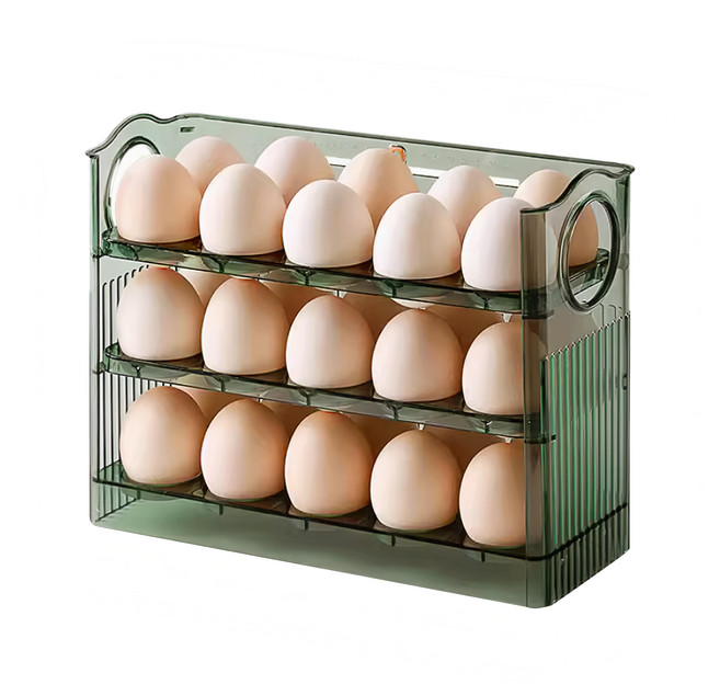 30顆裝 雞蛋收納盒/雞蛋保護盒(冰箱收納盒/雞蛋盒), 透明, 1個