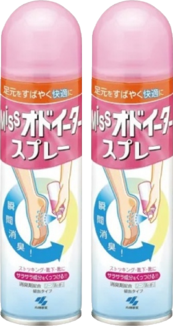 KOBAYASHI 小林製藥 Miss 腳臭噴霧 150ml 男女皆可使用, 2瓶, 1入
