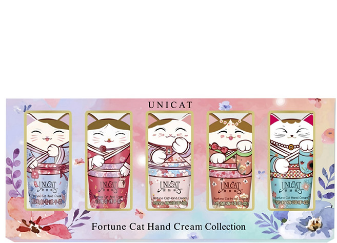 UNICAT 變臉貓 花香系列 護手霜禮盒5入組 40ml, 1盒