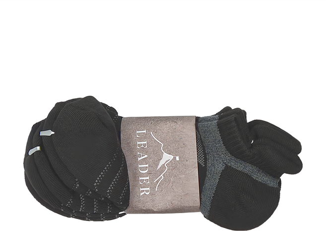 Wild Peak 野峰 多功能運動襪 3雙入 70%棉, 黑灰色, 1組