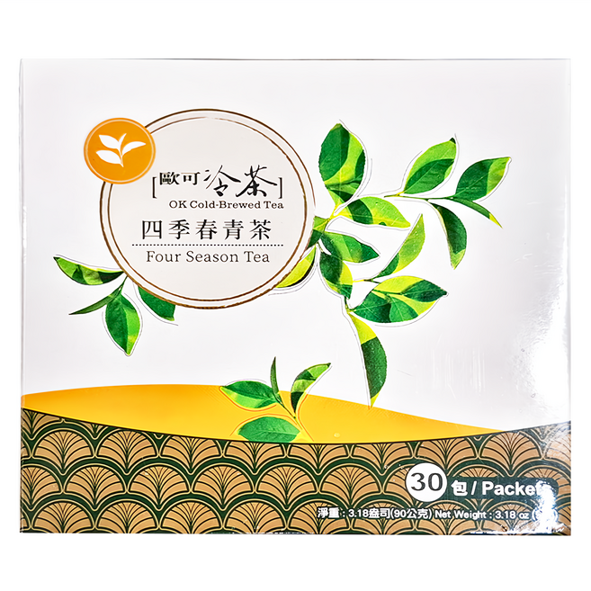 歐可茶葉 冷茶 四季春青茶, 3g, 30包, 1盒