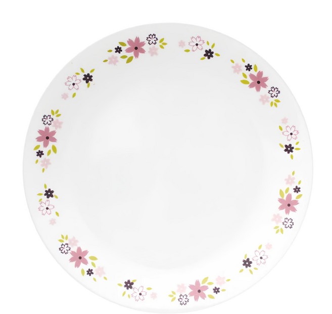 Corelle Brands 康寧餐具 平盤, 花漾派對 白色, 1個