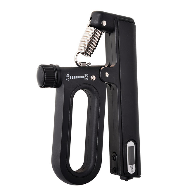 AD-ROCKET 120kg阻力電子計數握力器, 黑色, 1個