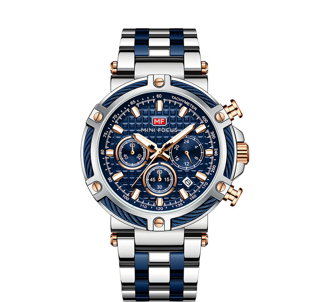 MF 商務款 防水石英錶 附禮盒 + 禮品袋 470g