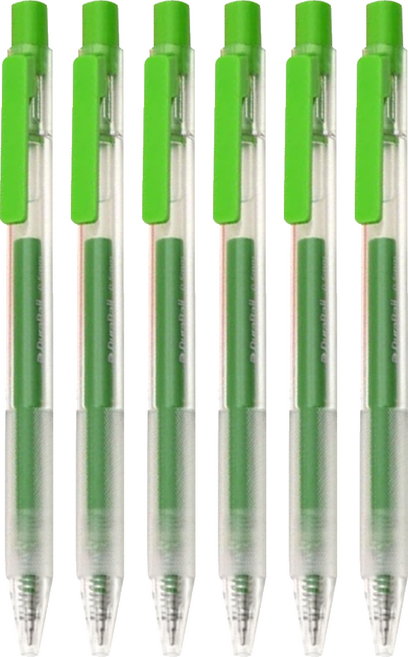 KaCO 速乾彩虹中性筆 0.5mm, 草綠色, 6支