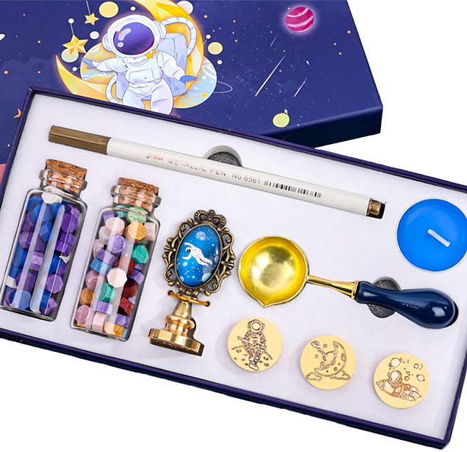 火漆封蠟印章禮盒 Set 9, 1組, 太空人