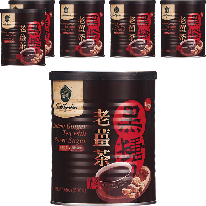 薌園 黑糖老薑茶, 500g, 1罐, 6罐