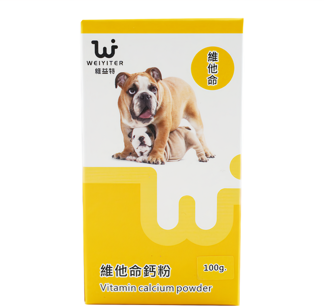 WEIYITER 維益特 犬用 維他命鈣粉, 關節, 100g, 1盒
