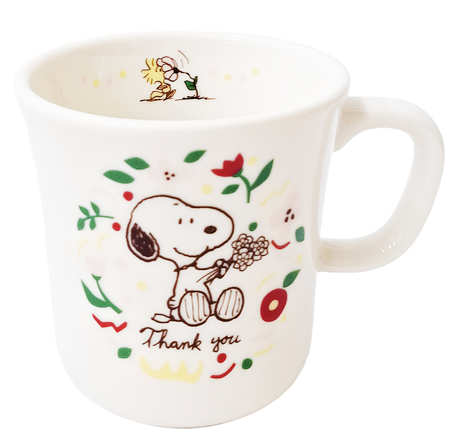 yamaka 山加商店 陶瓷馬克杯 300ml 219911 直徑8.5 x 9cm, Snoopy, 1個