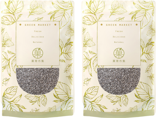 Green Market 菓青市集 輕纖奇亞籽, 2包, 500g