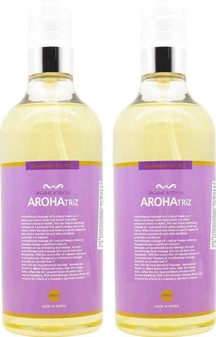 AROHATRiZ 身體精油 柚香茶樹 紫瓶, 500ml, 2瓶