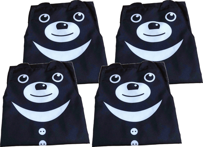 enjoylife 台灣黑熊圍裙 72 x 80cm, 黑色, 4件