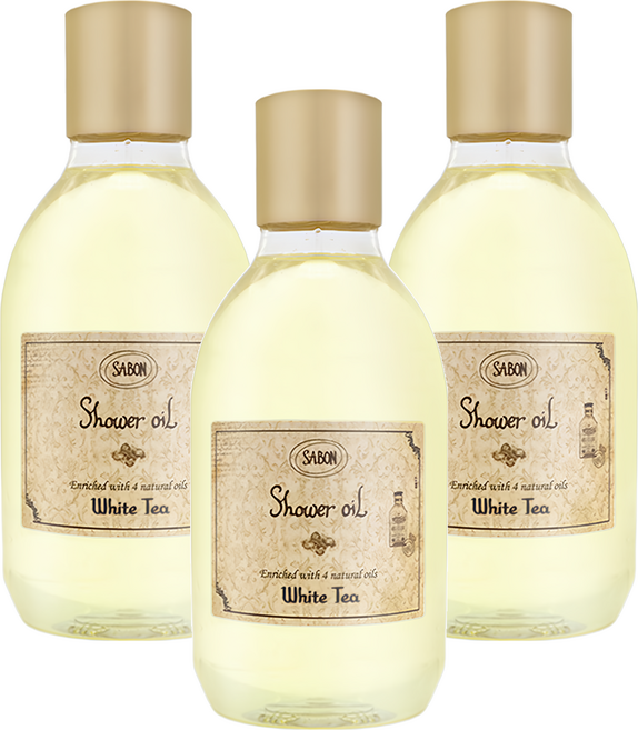 SABON 白茶沐浴油 國際航空版, 300ml, 3件