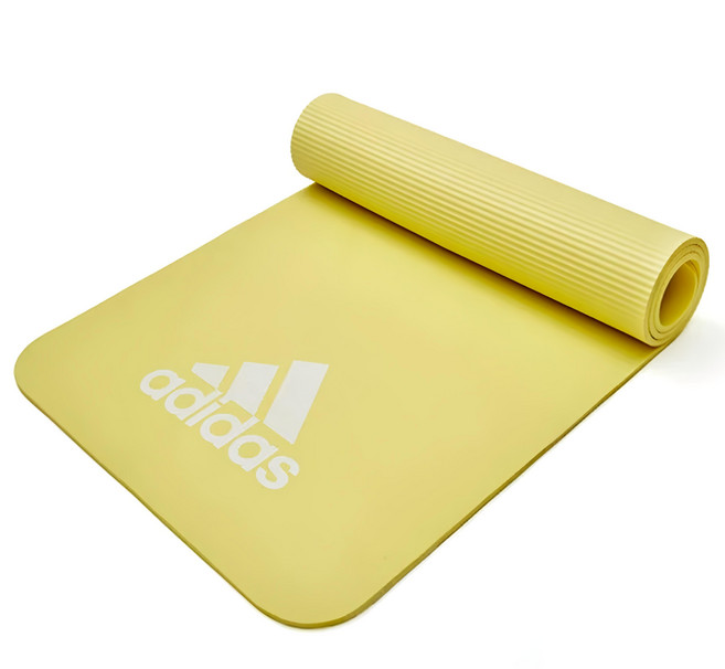 adidas 愛迪達 輕量彈性瑜珈墊, 檸檬黃, 1個