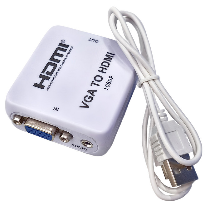 i-gota 愛購它 VGA轉HDMI影音轉接器 1080P, 白色, 1個