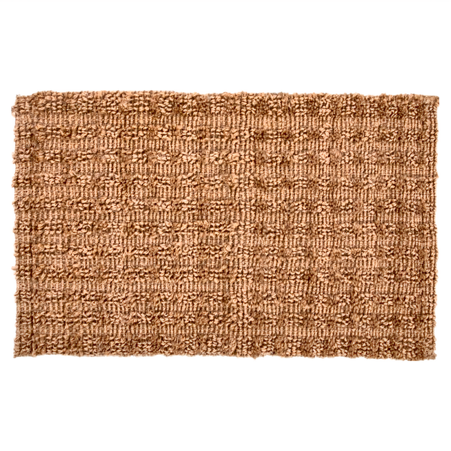 HOLA 和樂家居 奧可利手工編織椰鬃戶外踏墊 45 x 76 x 1cm 600g, 條紋棕, 1個