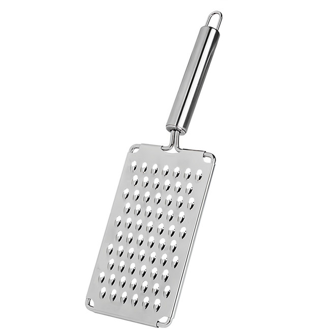 不鏽鋼柄粗孔刨絲刀, 銀色, 1個
