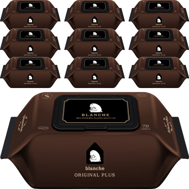 blanche Original Plus 嬰兒用濕紙巾 掀蓋式, 70張, 10包, 75g