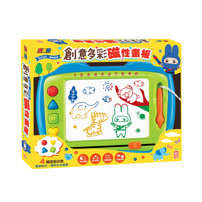 幼福 創意多彩磁性畫板 忍者兔, 顏色隨機, 1盒