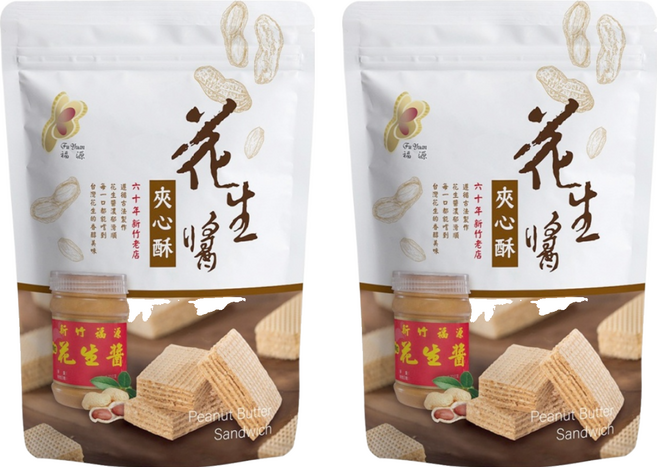 新竹福源 花生醬夾心酥, 192g, 2袋