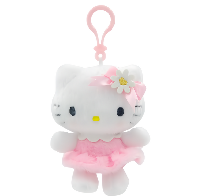 Hello Kitty 凱蒂貓 可愛造型玩偶吊飾鑰匙圈, 花園仙子 粉色