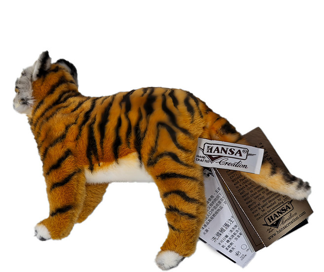 HANSA TOY 老虎幼仔絨毛填充玩偶, 23cm, 1個, 老虎幼仔 橙棕色