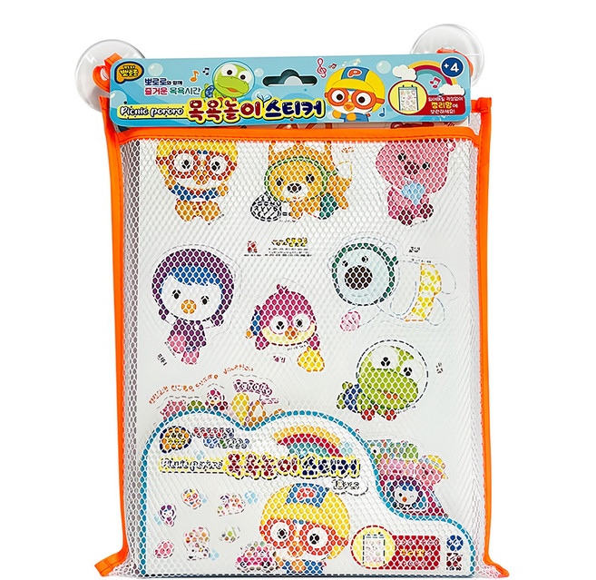Pororo 淘氣小企鵝 洗澡遊戲貼紙, 1個, 白色