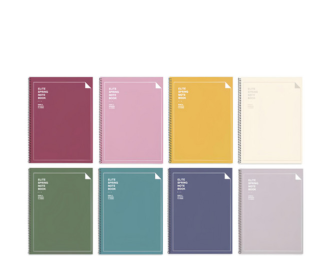 2Youngdesign 線圈橫線筆記本8入組, 橫線, 1組
