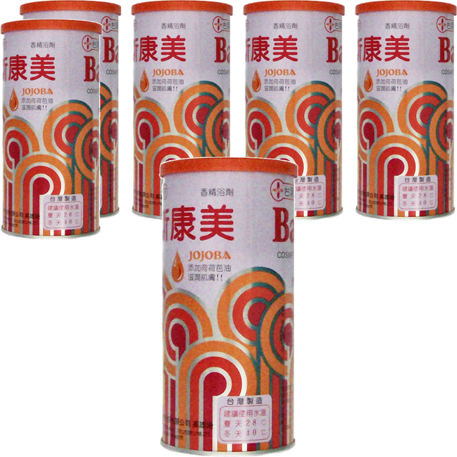 巴斯康美 浴劑 添加荷荷芭油 滋潤肌膚, 550g, 6罐