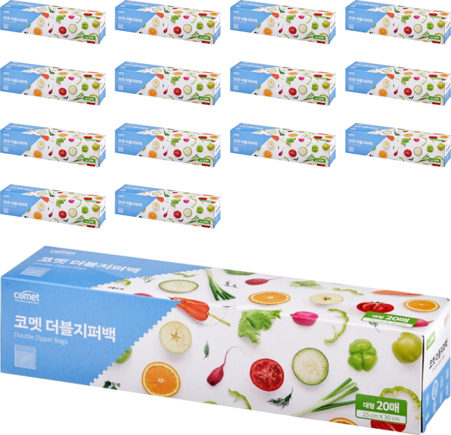 comet 雙層夾鍊袋, 大(L), 20個, 15盒