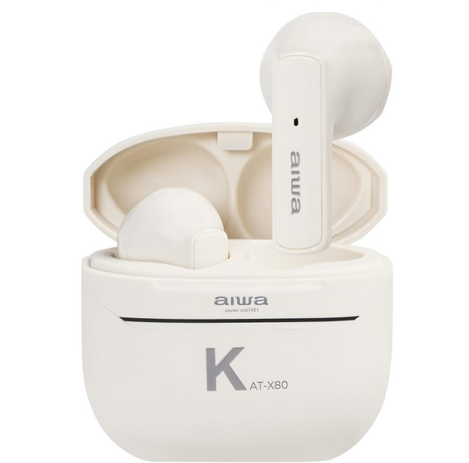 aiwa 愛華 Wireless 環境降噪 入耳式 耳機 防水 4.5H Playtime 白色 AT-X80K