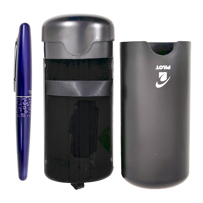 PILOT 百樂 MR2鋼筆 F 附盒 筆尖工藝升級 高貴金屬搭配動物皮革圖案, 紫色