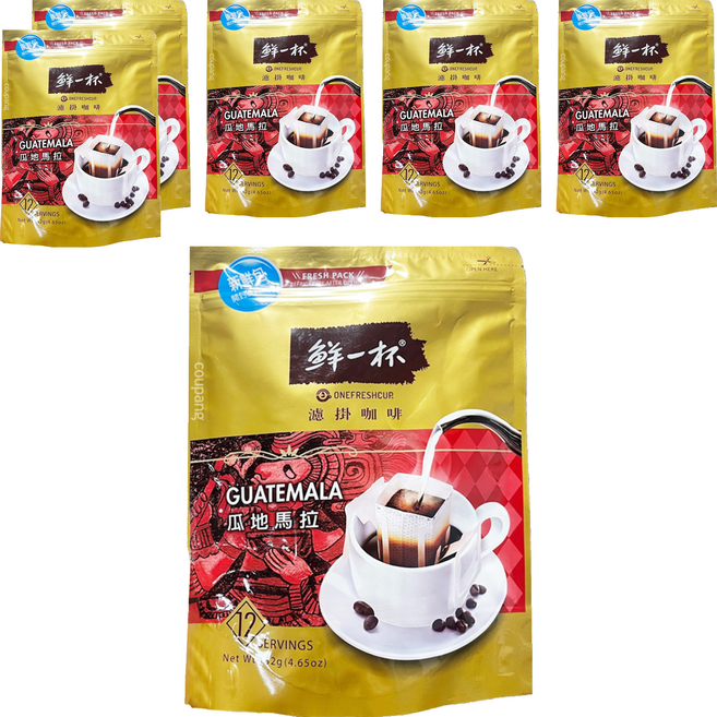 鮮一杯 瓜地馬拉濾掛咖啡新鮮袋, 11g, 12包, 6袋