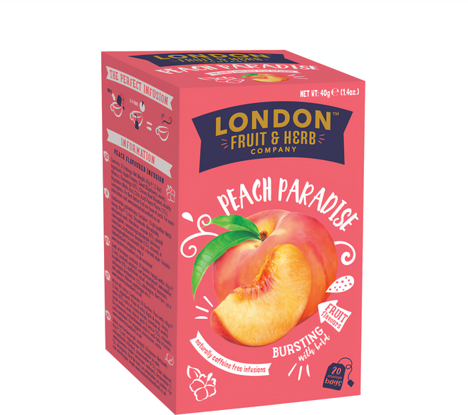 LONDON F&H 芙賀茶 蜜桃樂園, 2g, 20包, 1盒