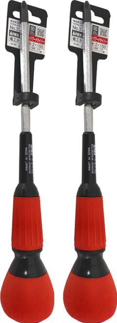 AnEX 安耐適 強力六腳軸螺絲起子 3700 十字 2 x 150mm 紅色, 2支