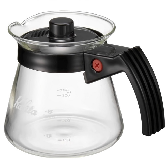 Kalita 耐熱玻璃咖啡壺塑膠手把, 300ml, 1個, 耐熱玻璃咖啡壺