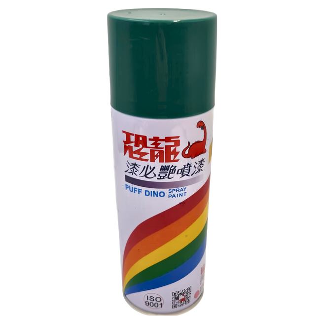 PUFF DINO 恐龍 漆必豔噴漆, 綠色, 400ml, 1瓶