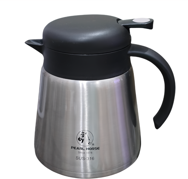 Pearl Horse 寶馬 316保溫咖啡壺, 800ml, 銀色, 1個