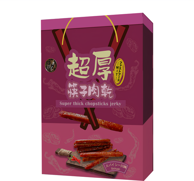 SUNFOOD 太禓食品 超厚筷子肉乾伴手禮盒 川辣, 240g, 1盒